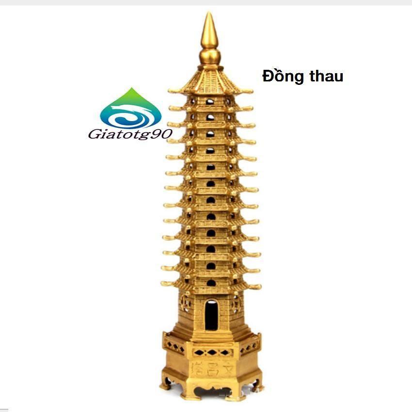 Tháp văn xương bằng đồng 11 tầng cao 27cm tặng 1 khăn lau đa năng 206572