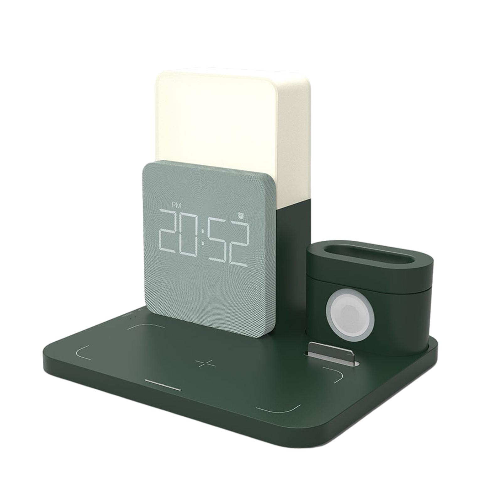 Wireless Charging Dock Wireless Charger Night light Clock For iPhone