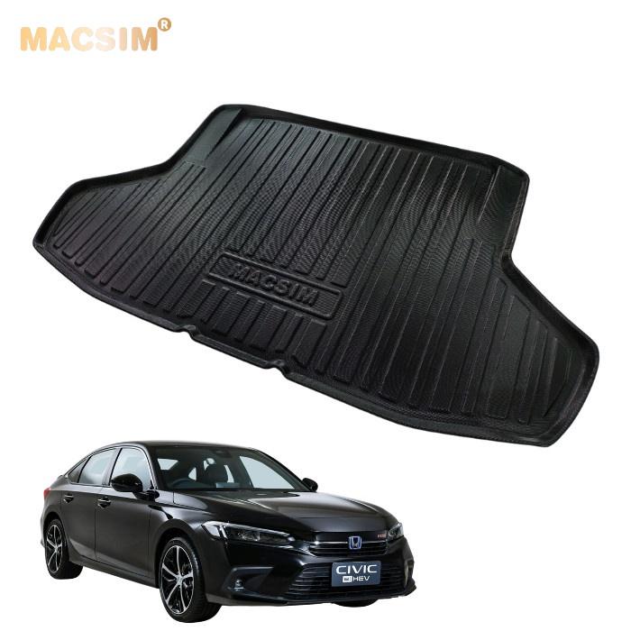 Thảm lót cốp xe ô tô Honda Civic qd 2022  nhãn hiệu Macsim chất liệu TPV cao cấp màu đen