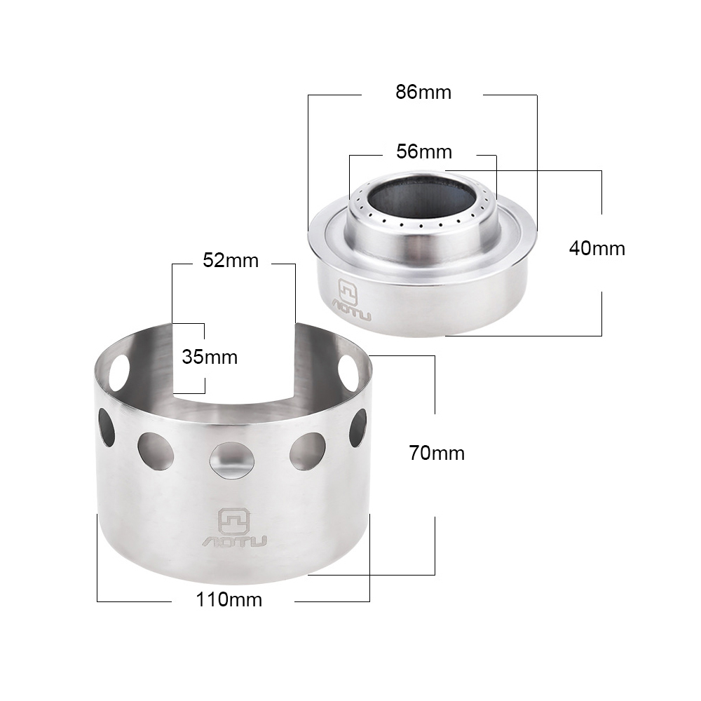 Bếp Nấu Ăn Mini Bằng Hợp Kim Nhôm Có Thể Bỏ Vào Túi Cắm Trại Dã Ngoại