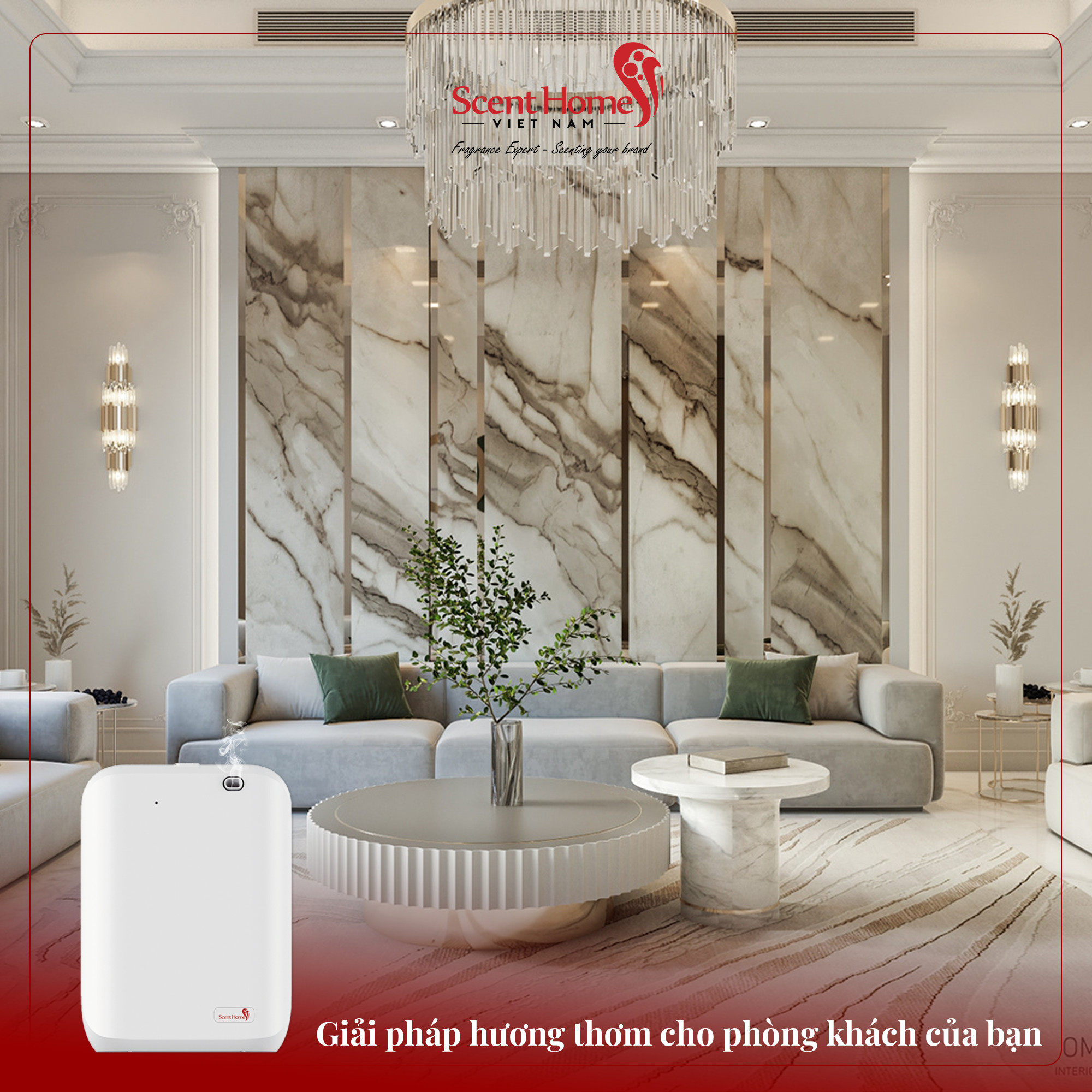 Máy tạo hương thơm cao cấp Scent Homes dành cho gia đình, văn phòng, nhà hàng