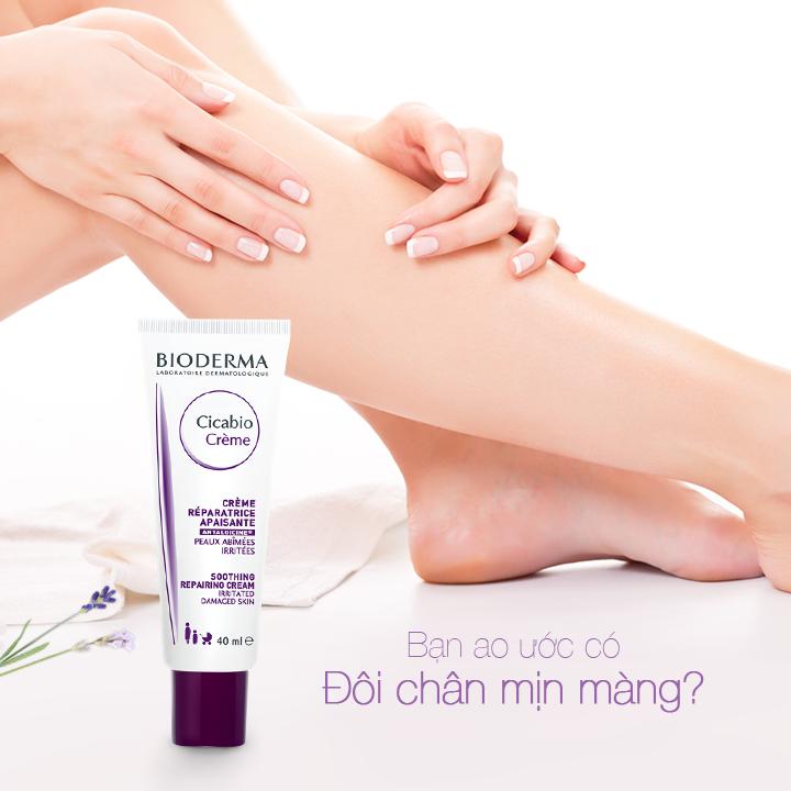 Kem Dưỡng Bioderma Cicabio Crème Phục Hồi Da Tổn Thương 40ml + Tặng Kèm Túi Đựng Mỹ Phẩm Cao Cấp