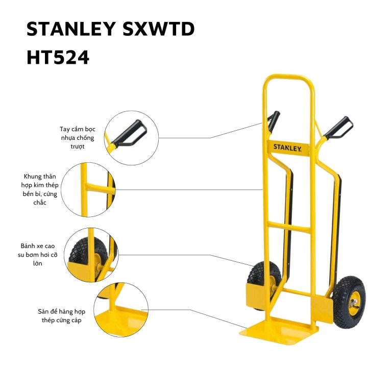 Xe đẩy hàng 2 bánh Stanley HT524 – Tải trọng 250kg- HÀNG CHÍNH HÃNG