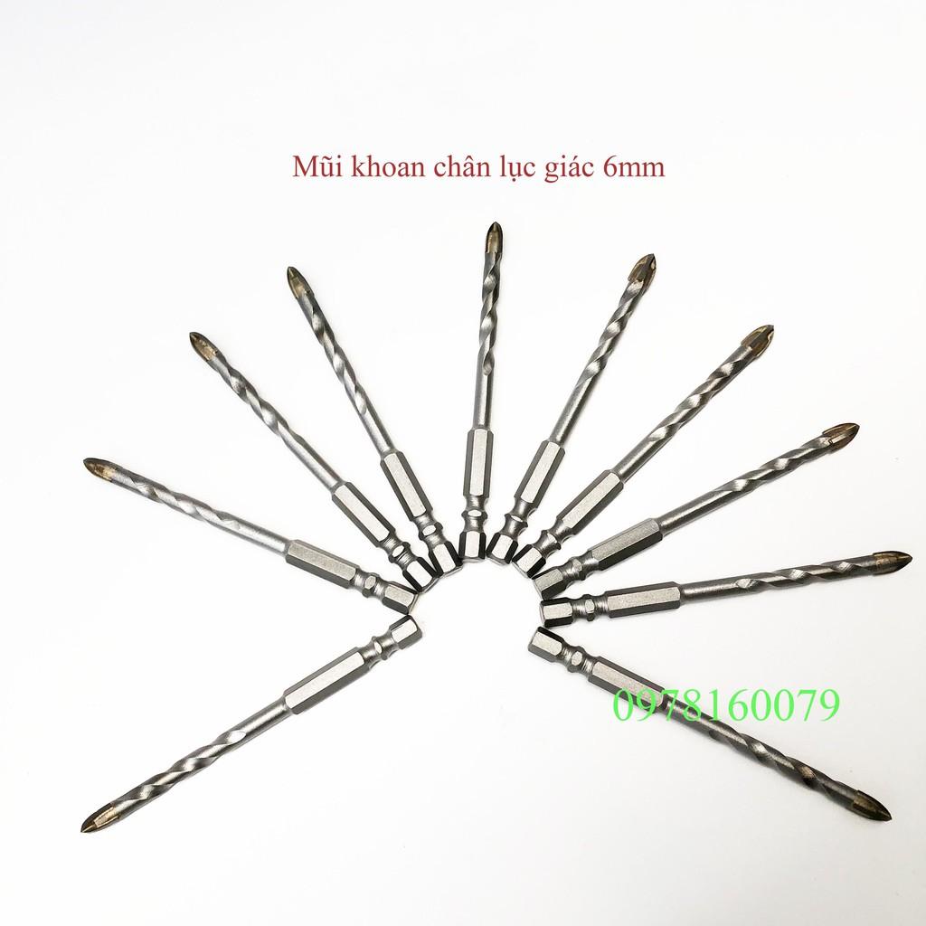 Mũi khoan đa năng chân lục giác, khoan kính, thủy tinh,khoan gạch men, gạch đá hoa cương