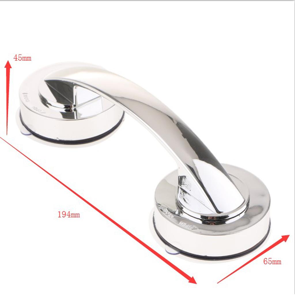 Strong Suction Cup Cabinet Handle Glass Door Pull Window Knob Decor Silver L