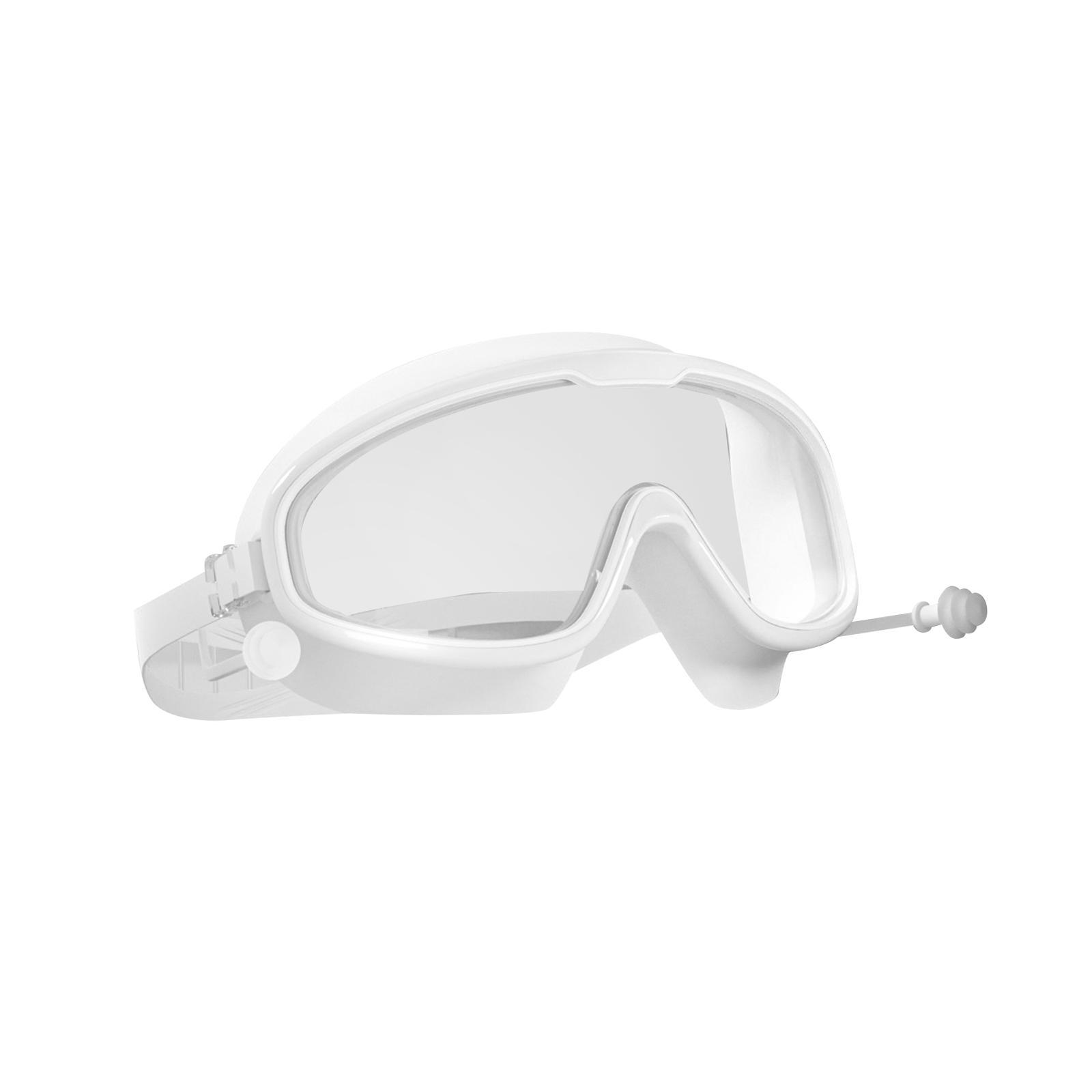 Swimming Goggles Swim Glasses Large Frame Diving Glasses with Earplugs