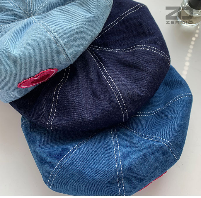 Mũ Nồi Nữ Denim, Nón Beret Phong Cách Hàn Quốc MNN014