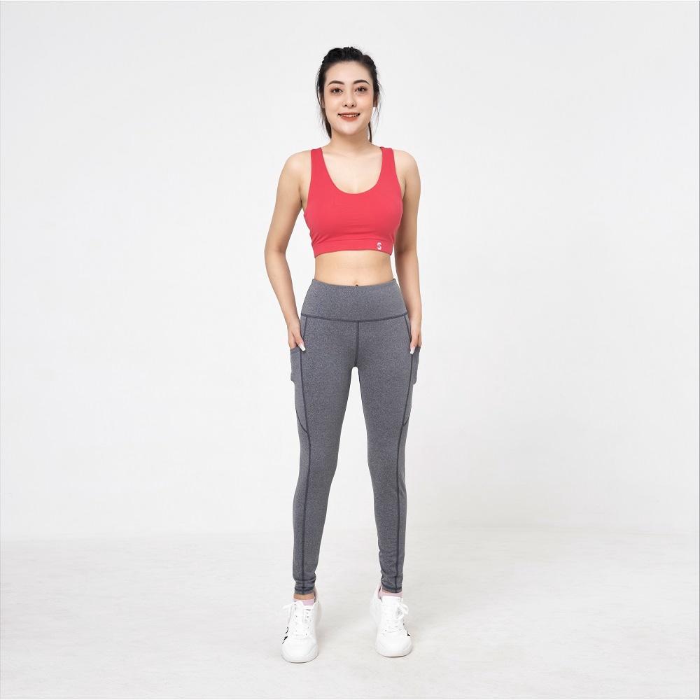 Set đồ tập gym yoga aerobic nữ áo bra 3 lớp kèm mút quần legging lưng cao co giãn đa chiều thoải mái