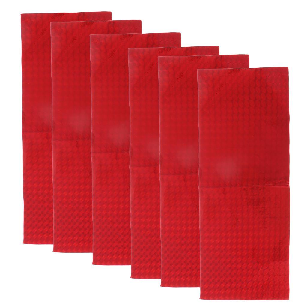 6pcs Holographic Adhesive Film Fishing Lure Tape For Lure Making DIY Tool Environmental and Friendly