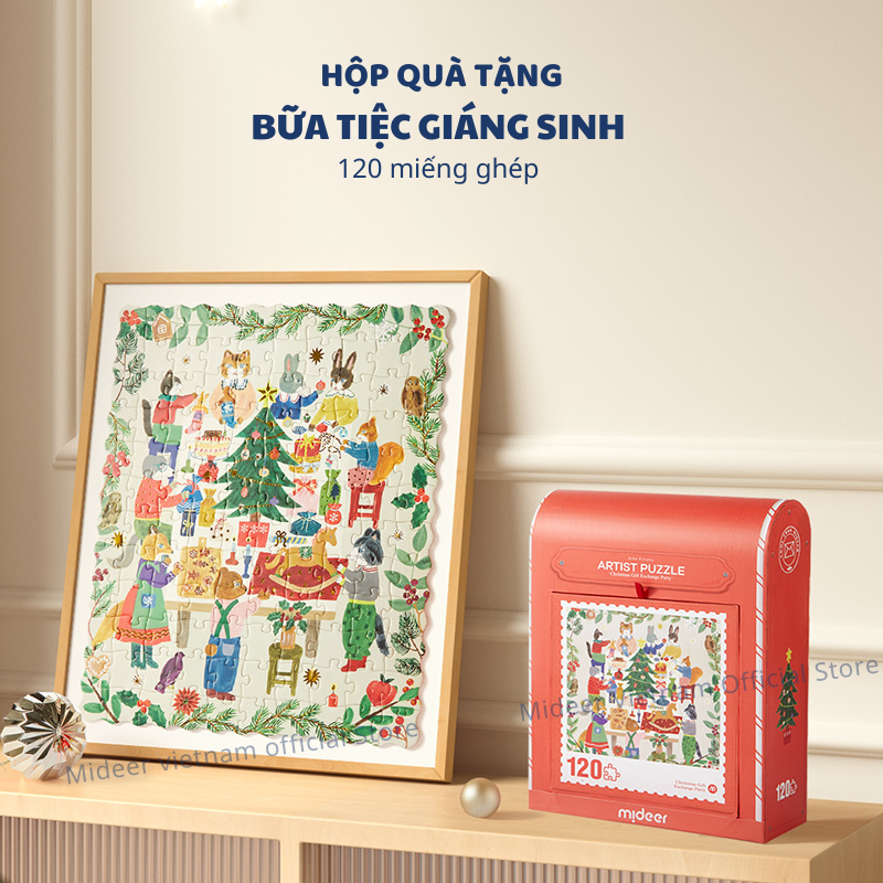 Bộ xếp hình Noel Mideer Christmas Gift box puzzles