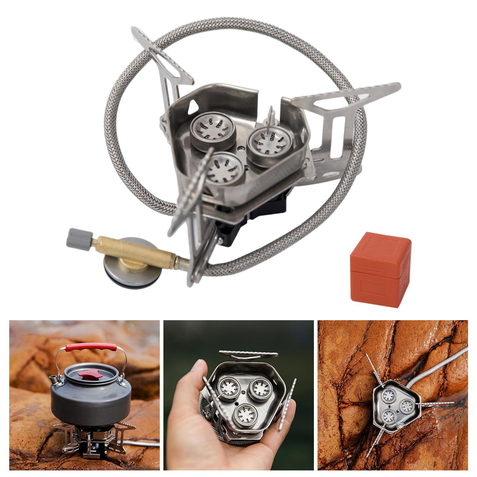 Outdoor Camping Gas Stove Burner Kitchen Equipment Gadgets Lightweight Durable Outdoor Gas Burner for BBQ Fishing Tourist Camping Hunting