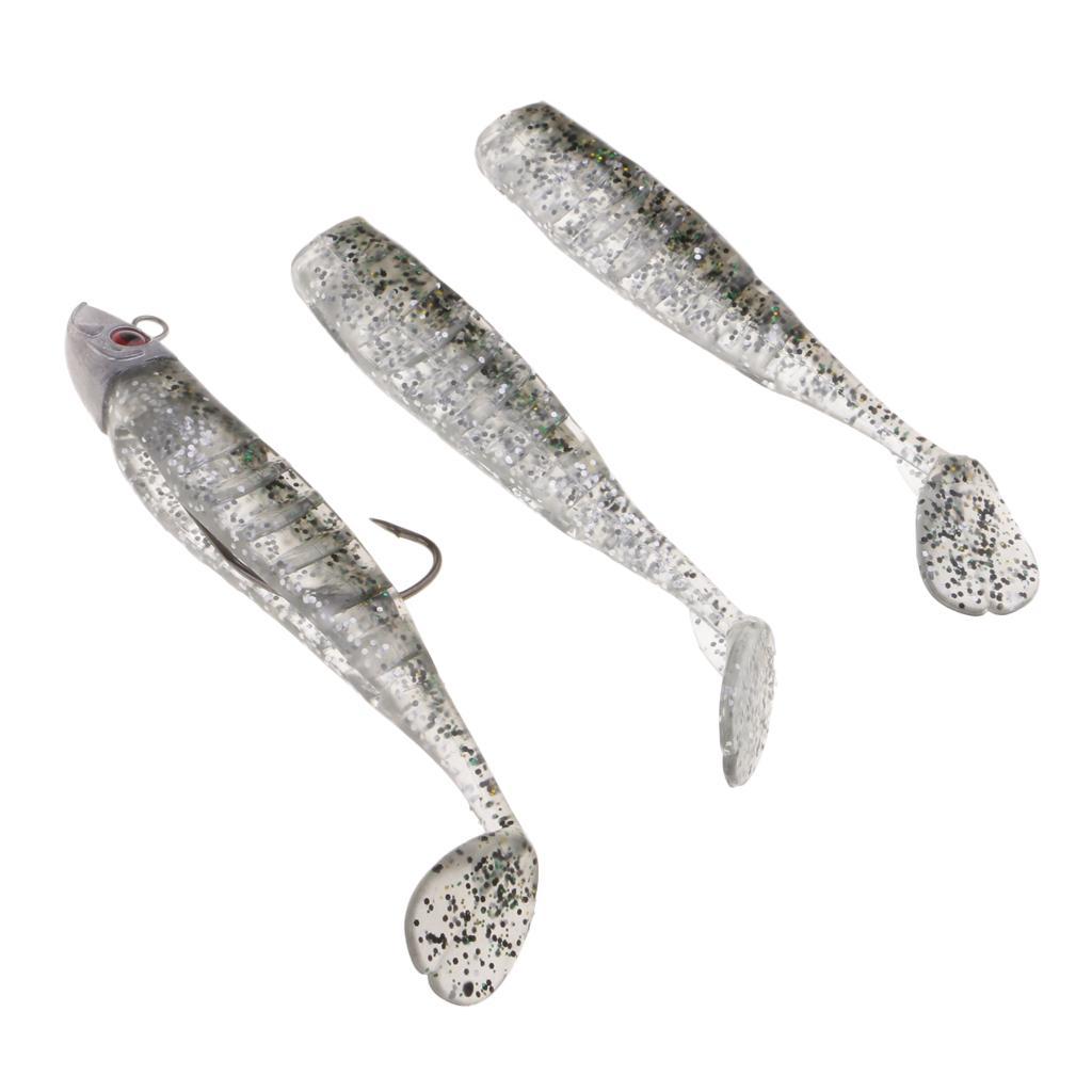 Lead Jig Head Bait Lure Artificial Soft Lure Bait Crankbait with Barbed Hook