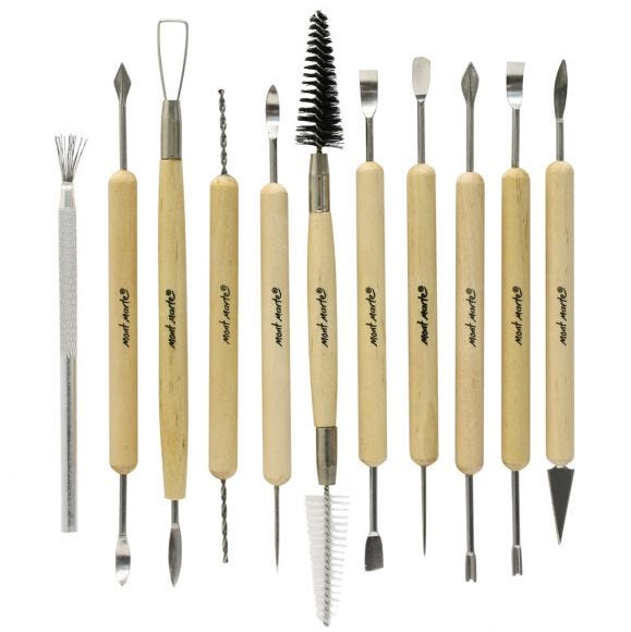 Bộ dụng cụ tạo hình điêu khắc Mont Marte- Clay Tool Set 11pce