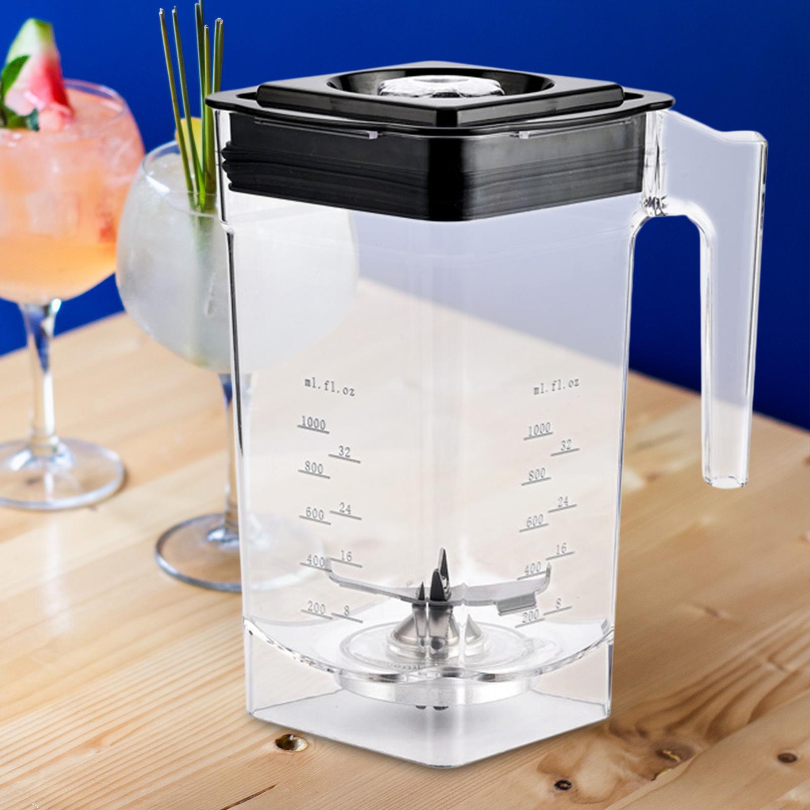 Blender Jar Blender Replacement Parts Clear Markings Easy to Clean with Lid Smoothie Machine Accessories Blender Replacement Jug for Soup