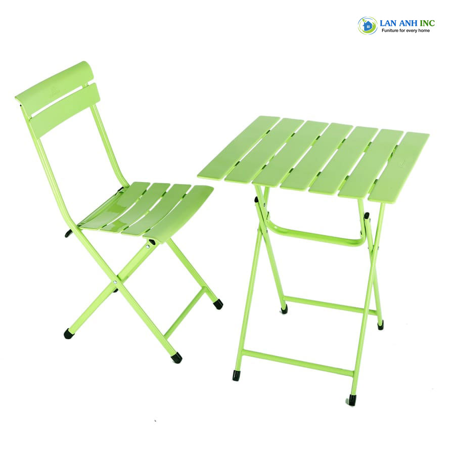 Bàn Cafe Cao Xếp Gọn Ngoài Trời Sắt Sơn tĩnh điện bền đẹp LAPX03