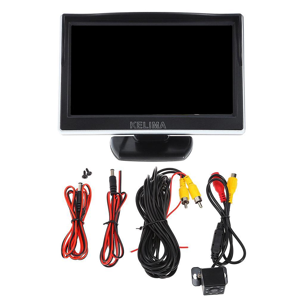 Car Rear View 8 LED Camera & 5" LCD Display Monitor
