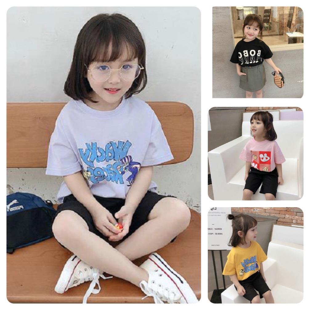 IATG19 Size 90-130 Áo thun cho bé gái Hàng Quảng Châu Thời trang trẻ em