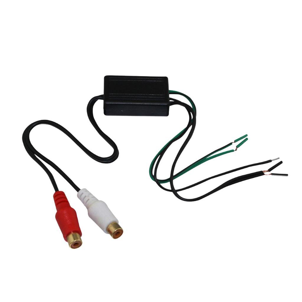 2pcs Car Audio Stereo Speaker Wire To Rca Adapter Out High To Low Converter