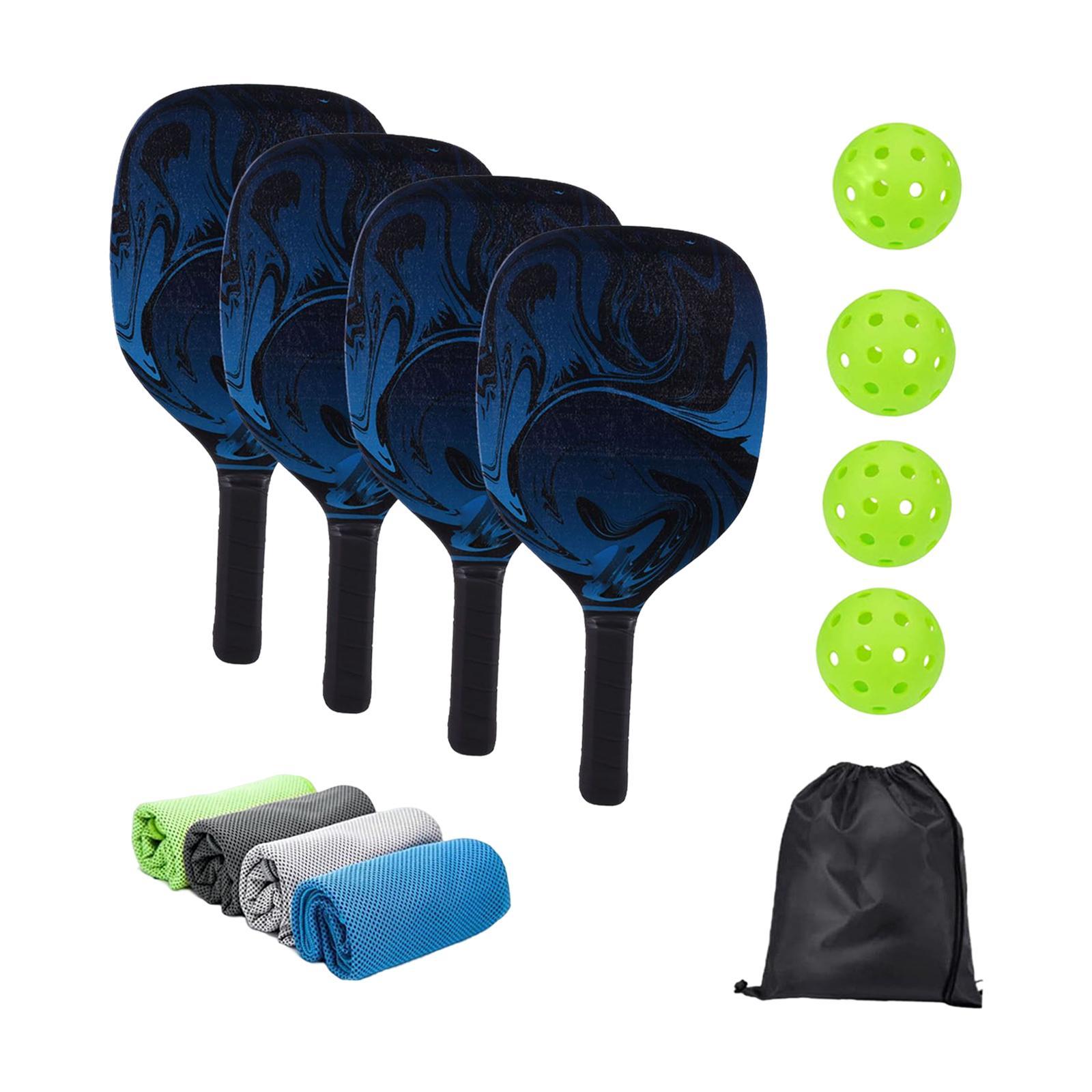 4 Pieces Professional Pickleball Paddles Pickleball Rackets with Bag Pickleball Paddle Gifts for Men Women