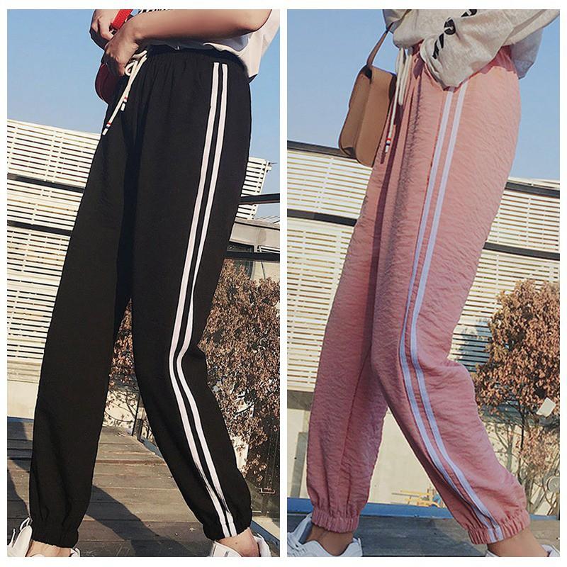 Quần dài kẻ sọc phong cách Hàn Quốc cho nữ