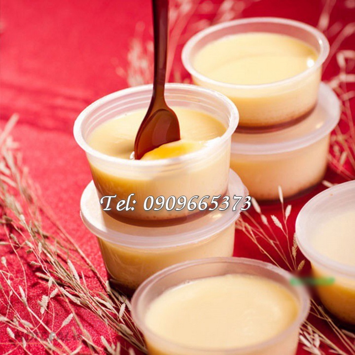 Bộ 50 khuôn bánh Flan hình tròn – Loại có nắp – Mã số 1047