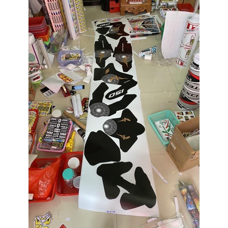 Tem trùm xe airblade 2020 trống đồng đen nhám