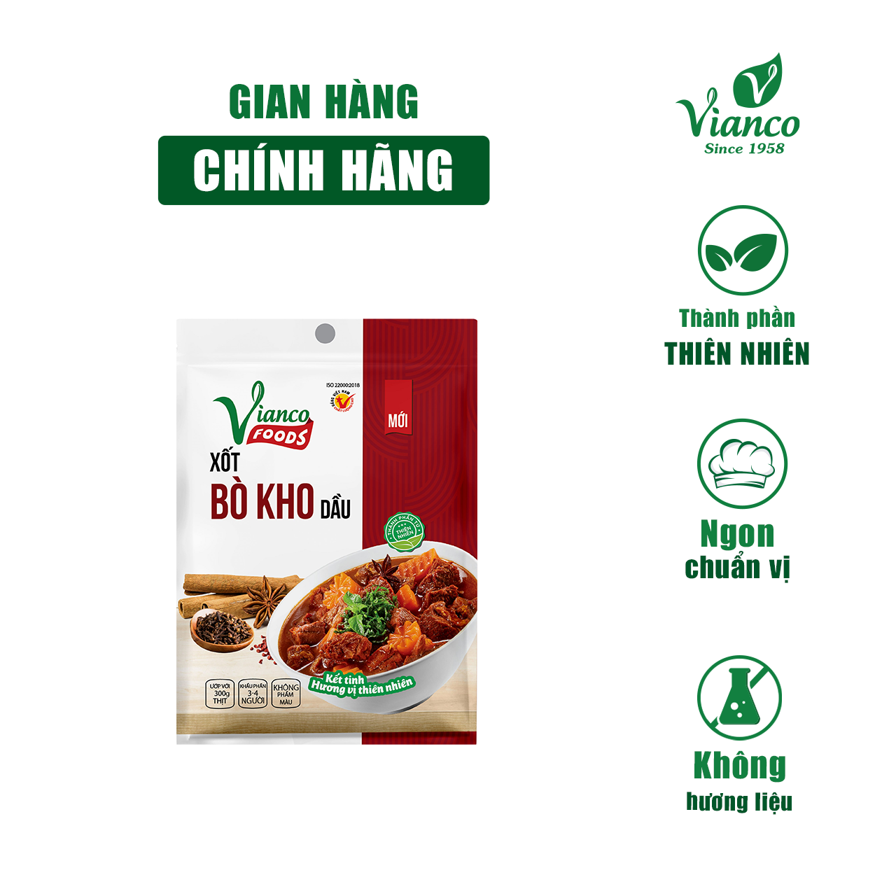 Xốt Gia Vị Bò Kho Dầu ViancoFoods 18gr