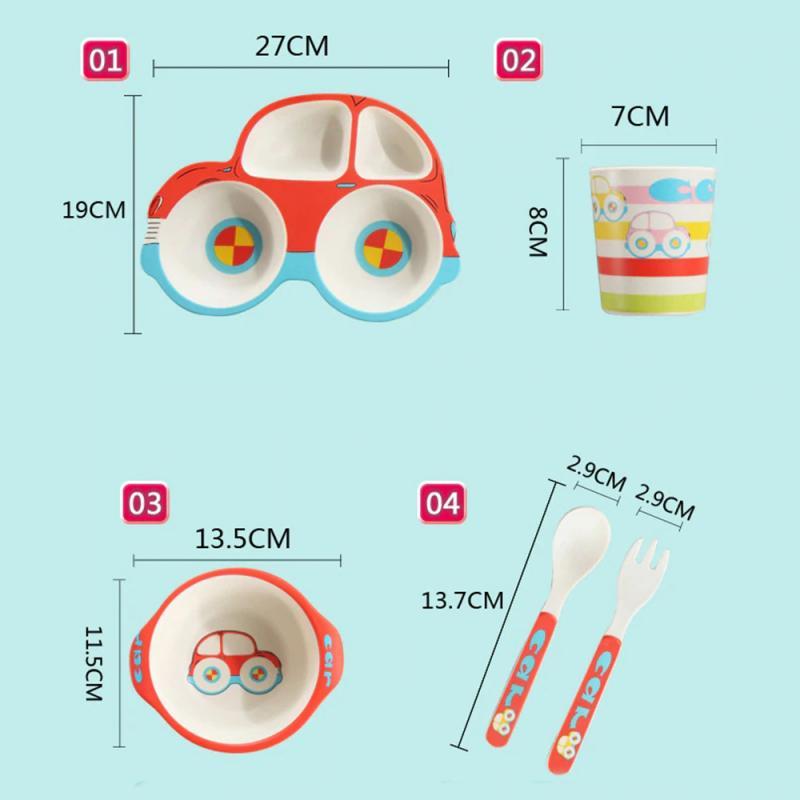 Trẻ Sơ Sinh Món Ăn Đĩa Chắc Chắn Cho Ăn Đồ Ăn Bộ Dễ Thương Hoạt Hình Trẻ Em Hộp Đựng Thực Phẩm Placemat Bát Hình Bộ Đồ Ăn Nhiều Màu Sắc