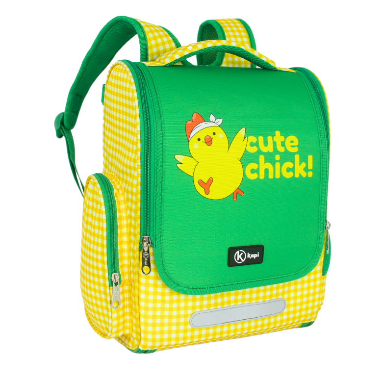 Balo Chống Gù Dành Cho Học Sinh Tiếu Học KAPI Cute Chicken - Hàng Chính Hãng