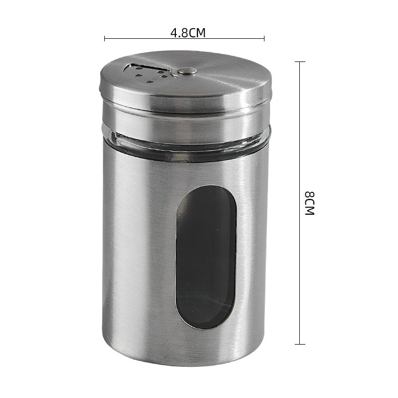 Lọ Đựng Hạt Tiêu, Tăm, Gia Vị Inox 304 Cao Cấp Cho Khách Sạn 5 Sao, Hũ Thuỷ Tinh Bọc Inox 304 Chịu Va Đập Tốt