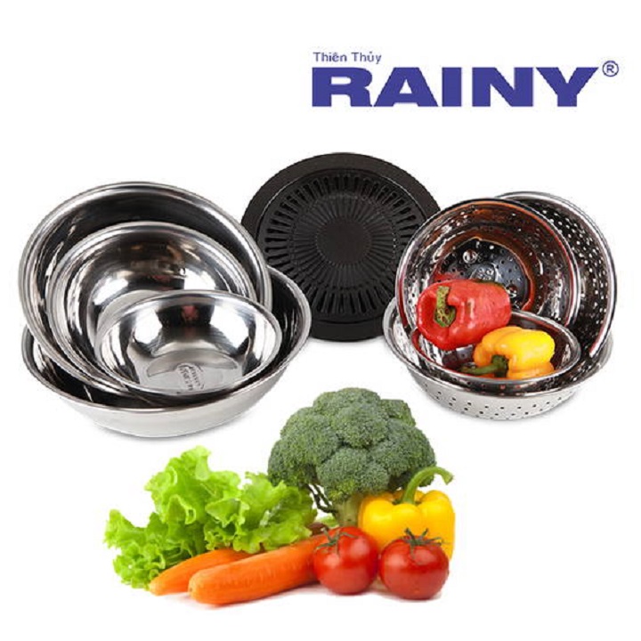 Bộ Dụng Cụ Nhà Bếp Inox Rainy 60 Món - Hàng Chính Hãng