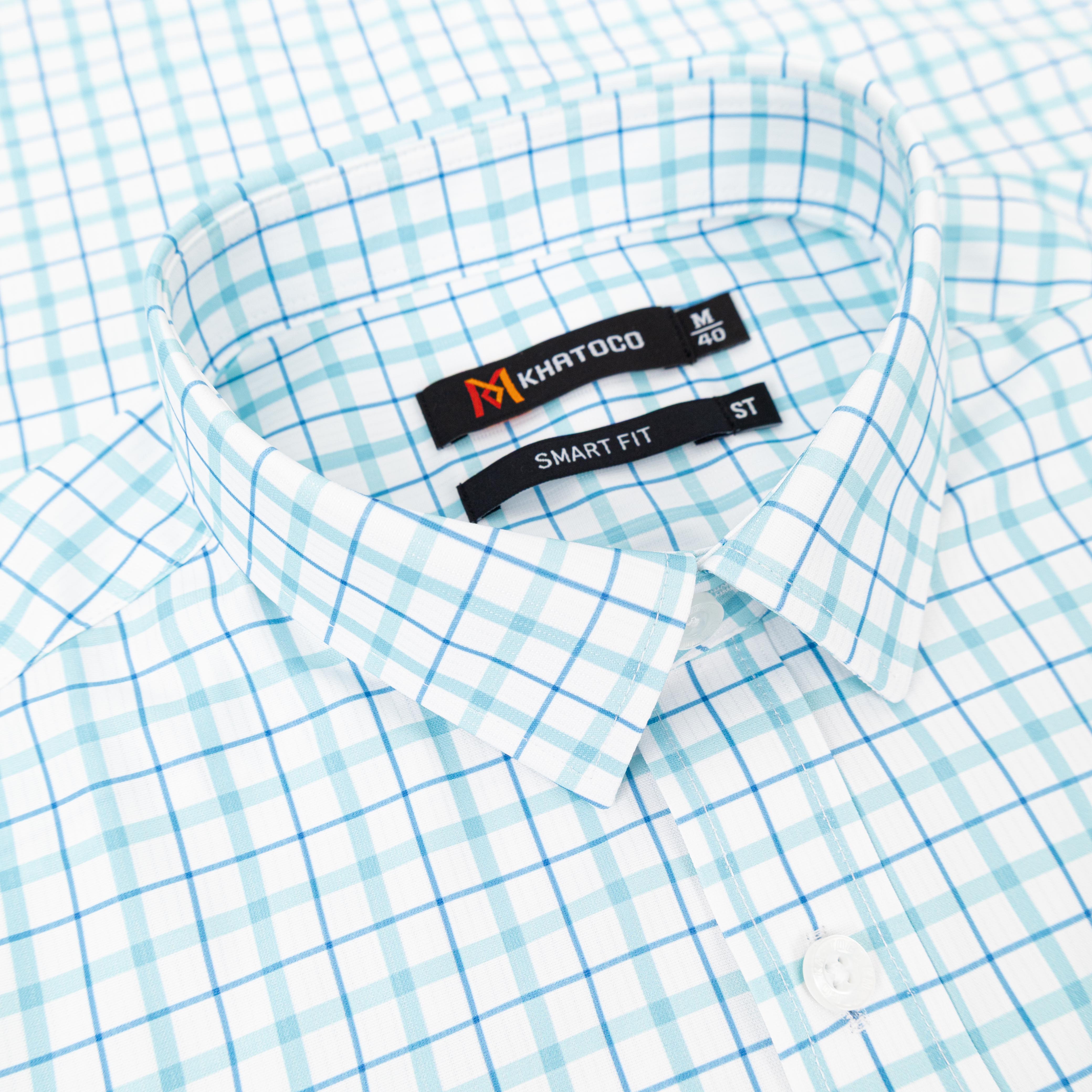 Áo sơ mi nam KHATOCO ngắn tay A1MN538S2-CNCR878-2711-N