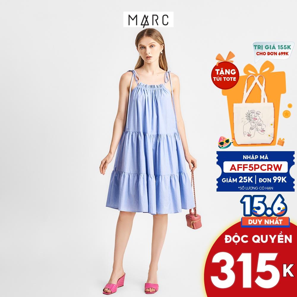 Đầm nữ MARC FASHION dây cổ rút dây 3 tầng CBVH0579