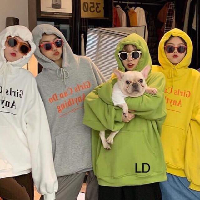 Áo hoodie Can Do chữ ngực LDU1019