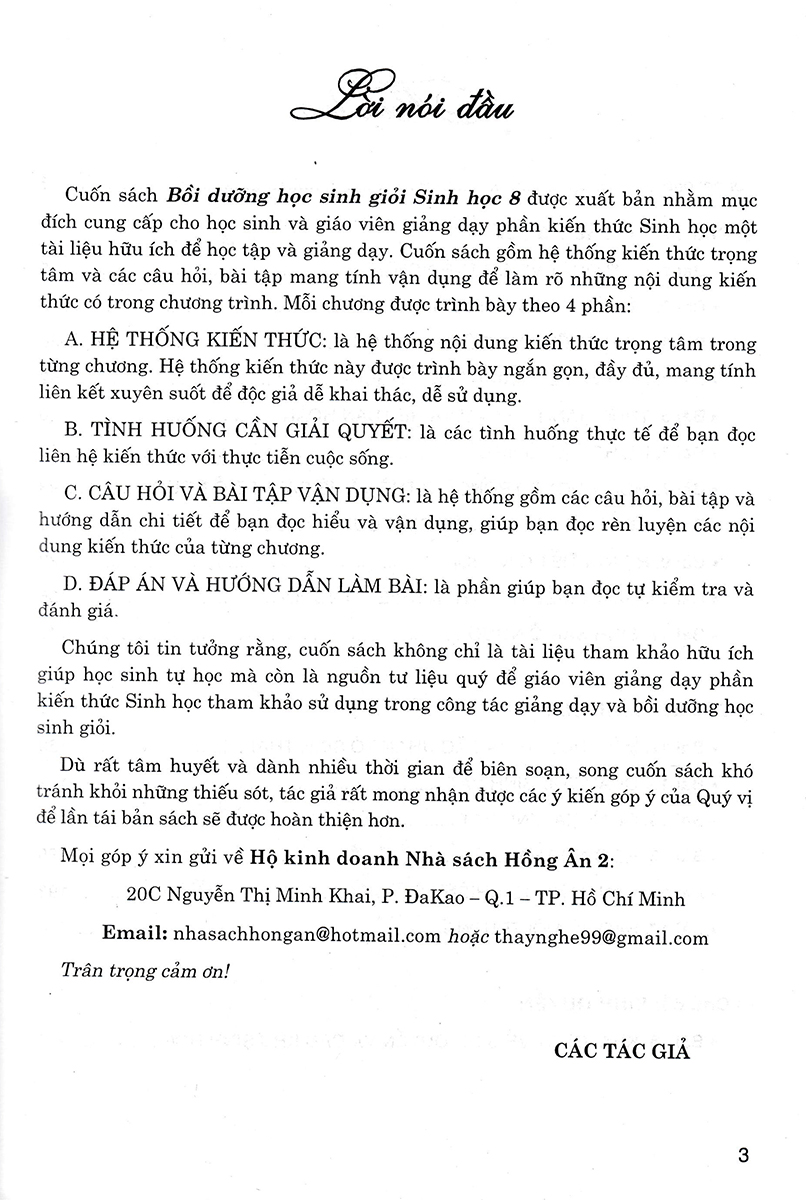 Bồi Dưỡng Học Sinh Giỏi Sinh Học 789 - Phan Khắc Nghệ - HA