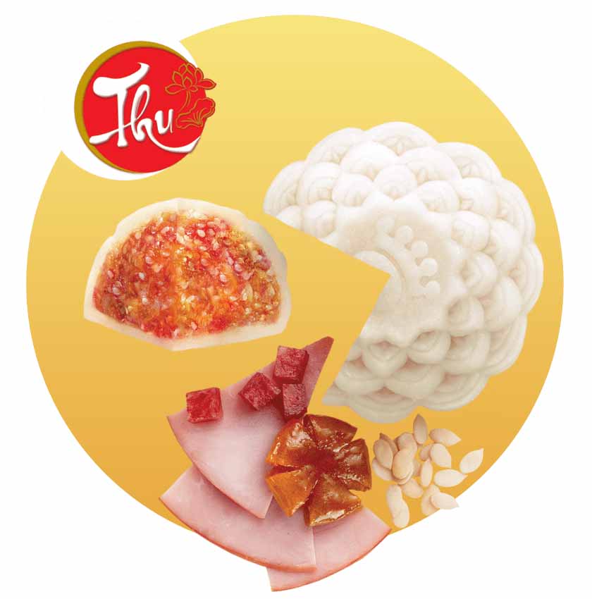 [Dòng bánh dẻo] Bánh Trung Thu Kinh Đô Jambon Lạp Xưởng ( 0 Trứng) 230g ( Bánh lẻ)- Mã bánh811