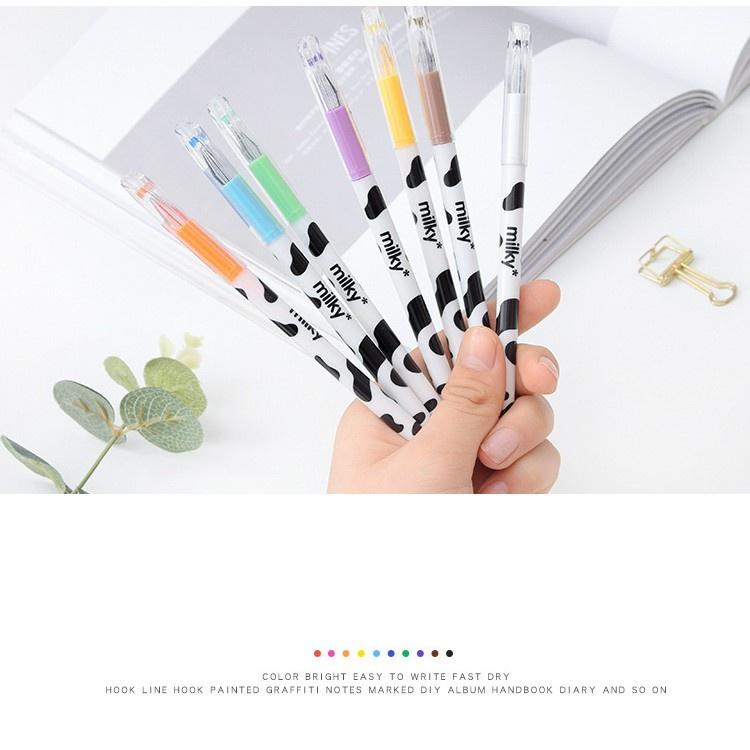 Bút Mực Gel Ngòi Bút 0.38mm Hình Bò Sữa H159