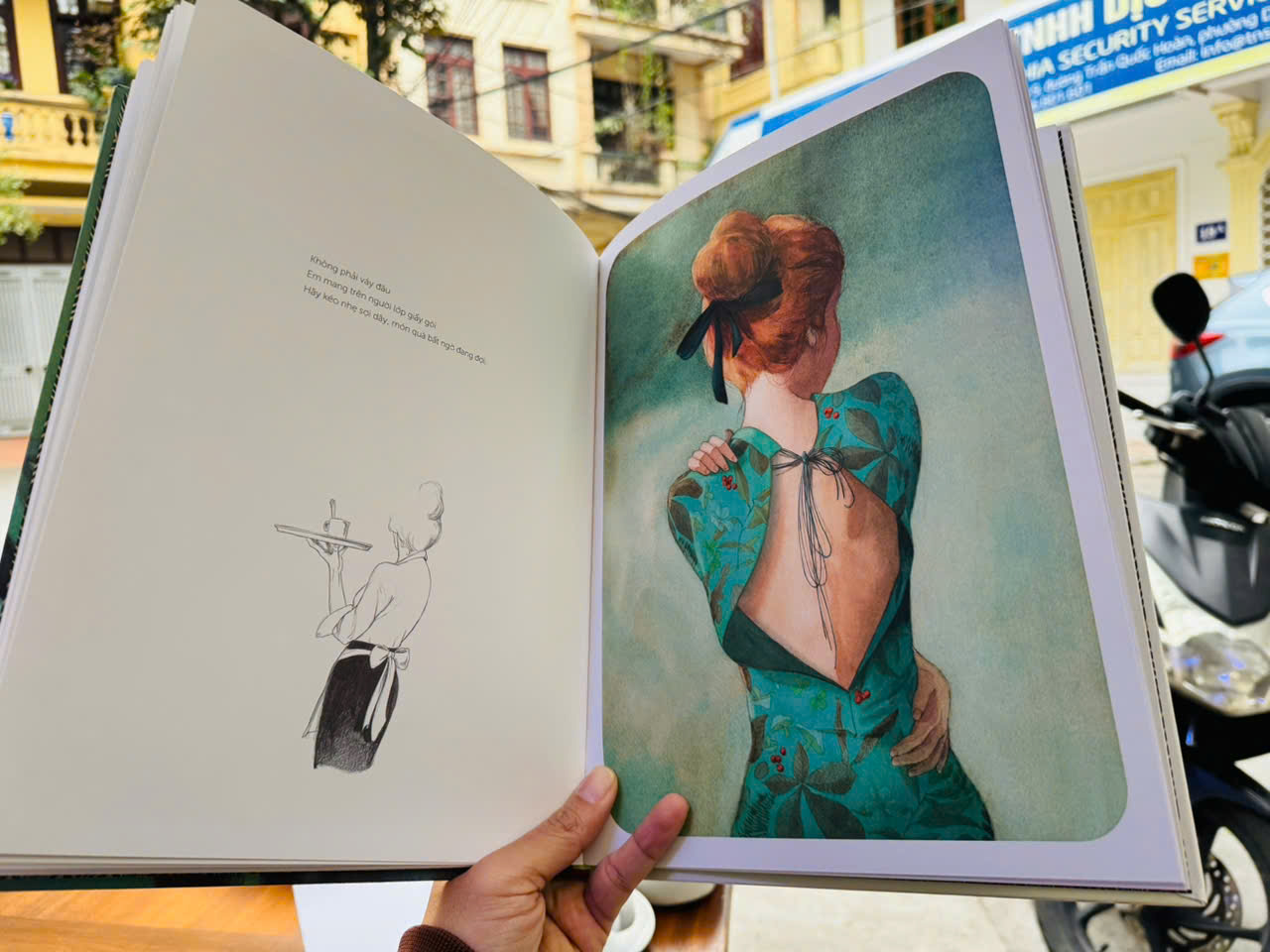 (Có tặng kèm postcard) KHI YÊU – Hélène Delforge &amp; Quentin Gre – Nguyệt Ánh dịch – Nho Xanh – NXB Phụ nữ Việt Nam