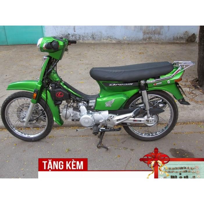 Dàn áo xe dành cho Honda-Dream II nhựa ABS nguyên sinh cao cấp màu Xanh, tặng kèm bộ tem và bộ ốc theo xe