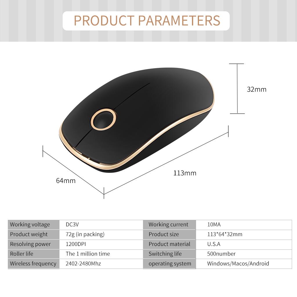 Chuột Không Dây 2.4Ghz Chuột Máy Tính Cổng USB 1600 DPI Thiết Mause Chuột Không Dây Cho Laptop Máy Tính Để Bàn Máy Tính Xách Tay