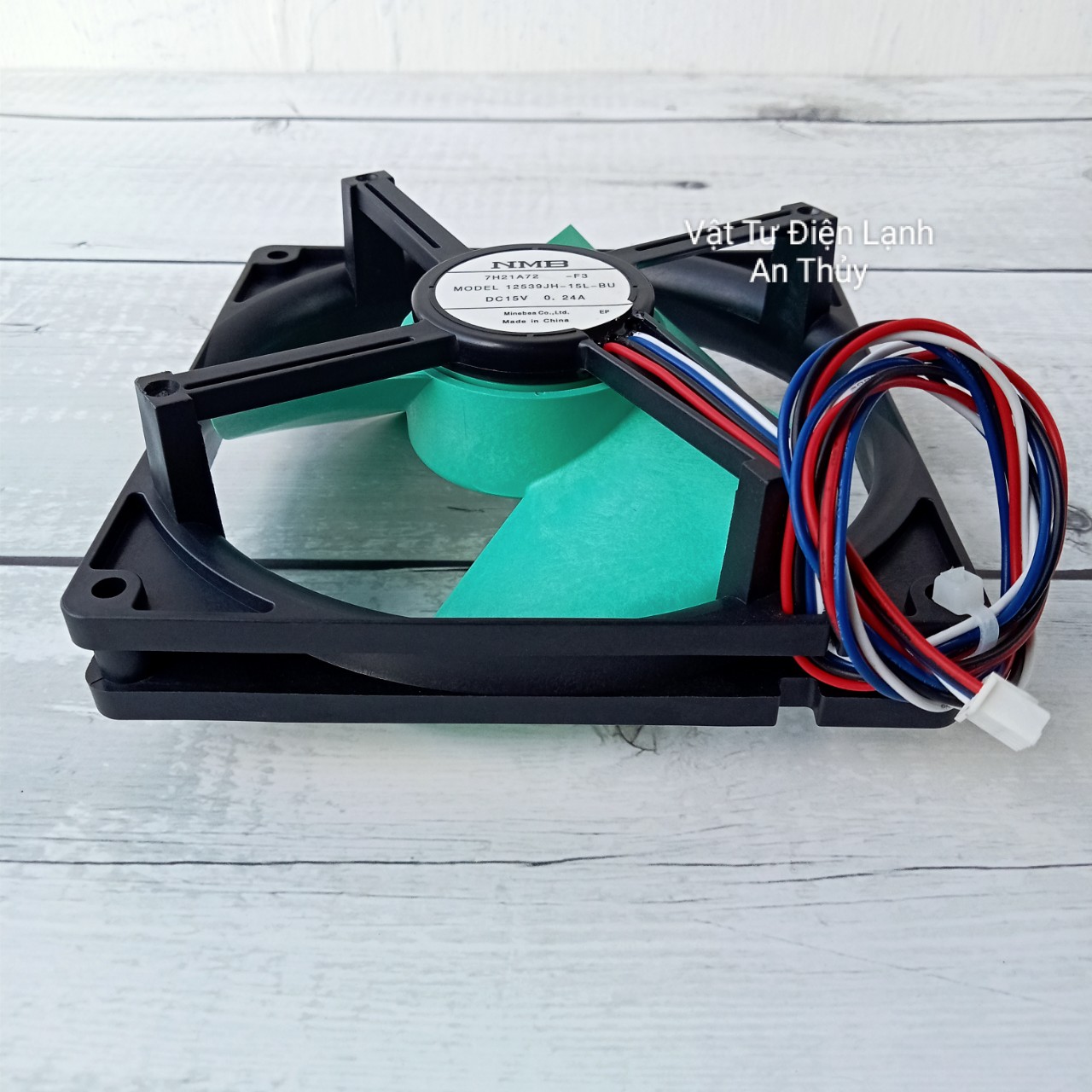 Quạt Tủ Lạnh SHARP, AQUA 15V 4 Dây Kích Thước 12.5cm x 12.5cm Cách Xanh Hàng Hãng NMB