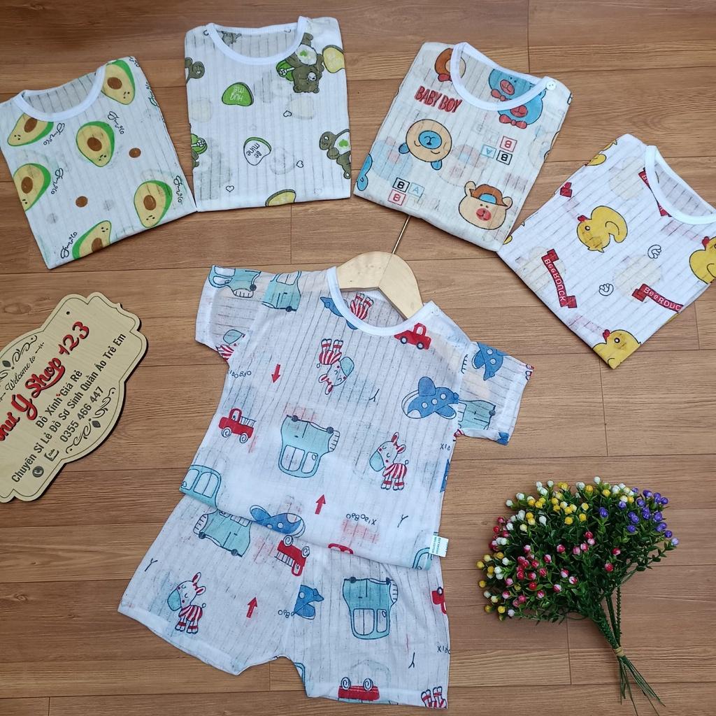 Bộ Cộc Tay Cotton Giấy Loại Đẹp