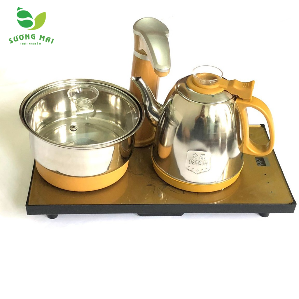 Bàn trà điện thông minh nan gỗ Vượng Tài