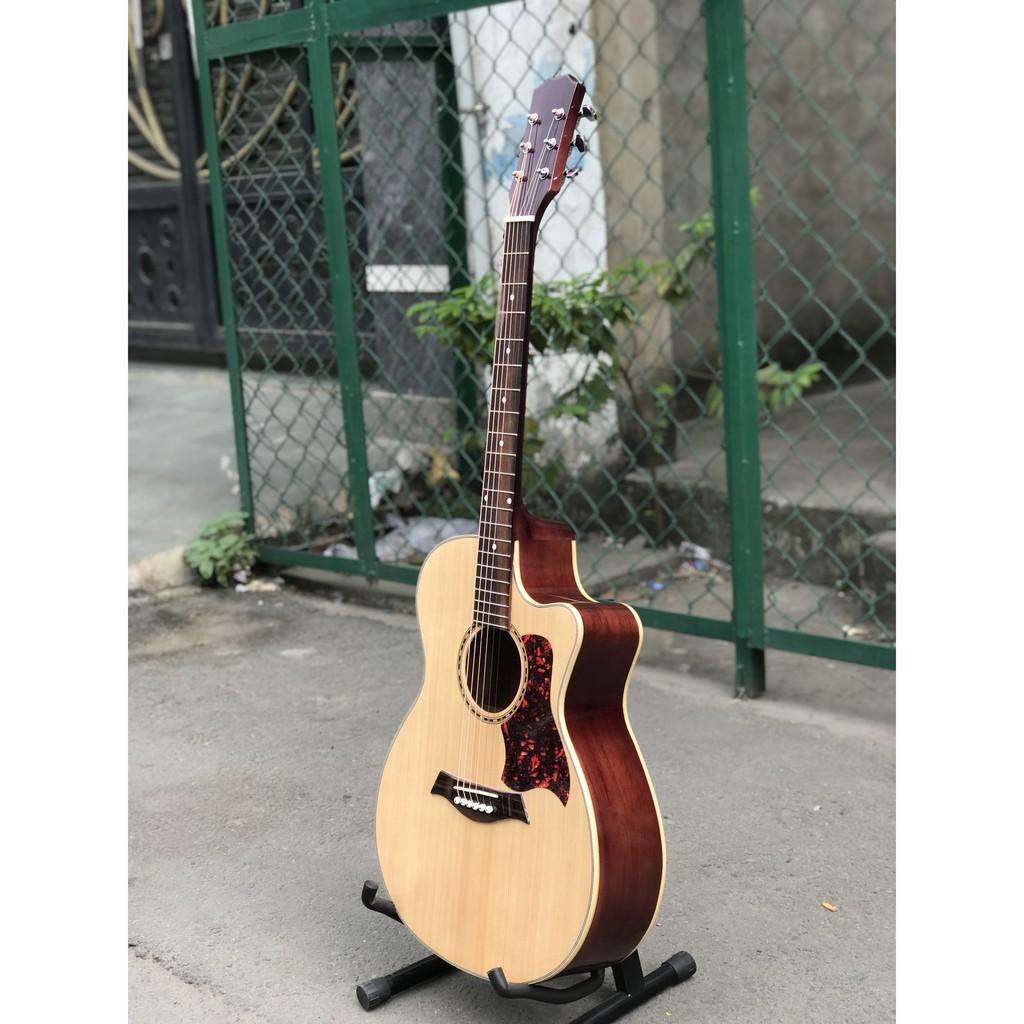 Đàn guitar acoustic gỗ hồng đào Bắc Phi nguyên tấm kèm 6 món phụ kiện