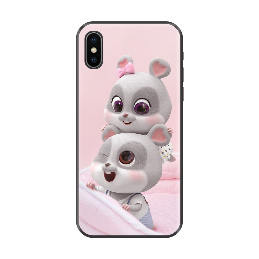 Ốp lưng TPU viền dẻo cho điện thoại IPHONE X Hình Chuột Tết 2020 - Mẫu 04