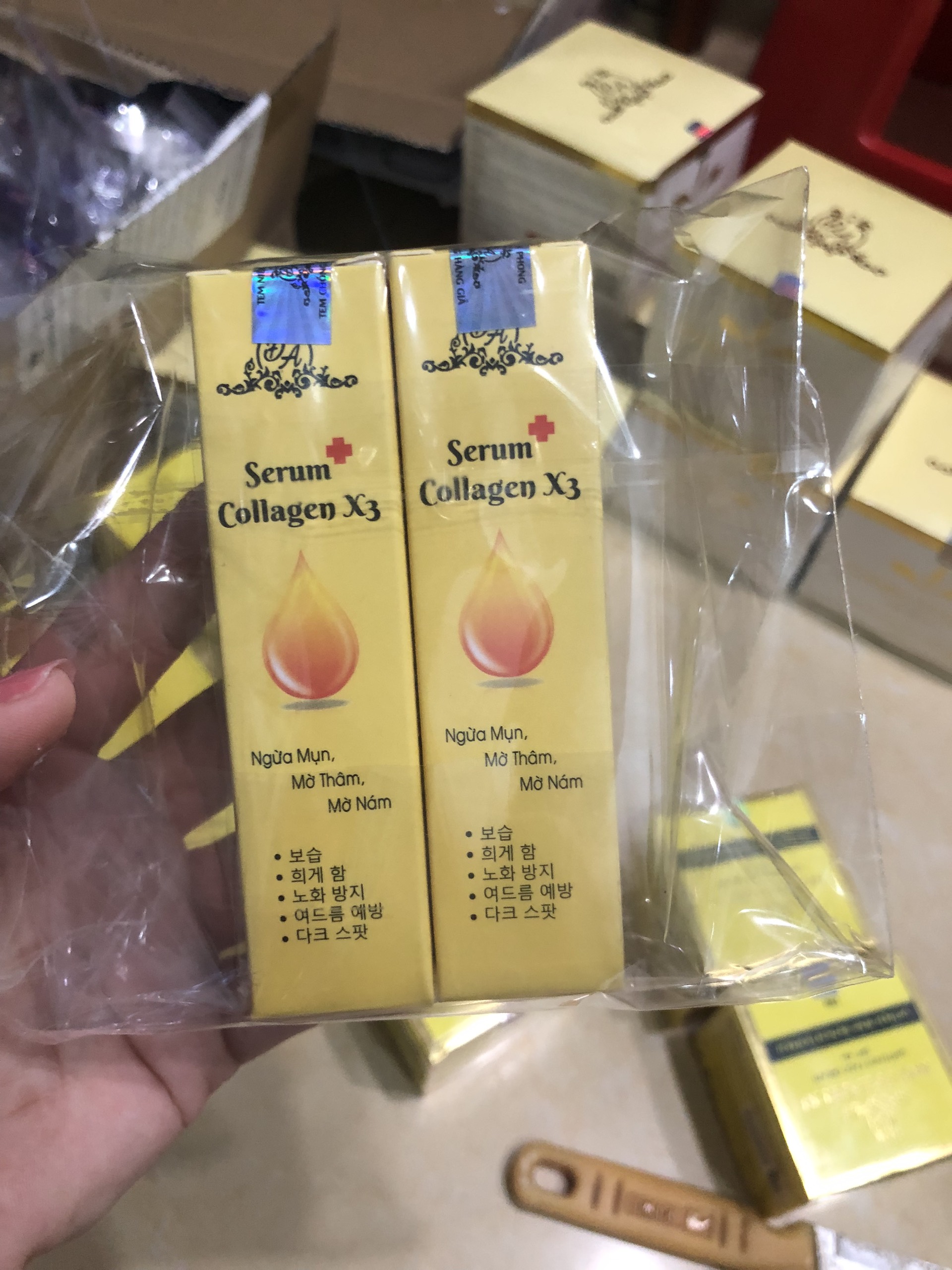 Kem Face Collagen X3 Luxury + Serum Colagen X3