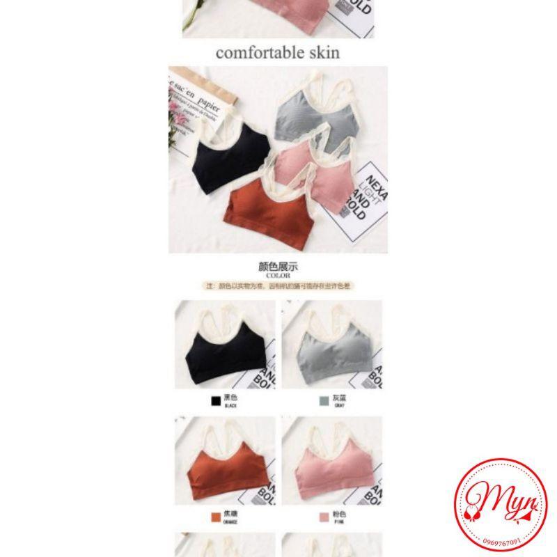 ÁO BRA GÂN MỀM QUAI REN DÂY LƯNG CHÉO SEXY GỢI CẢM