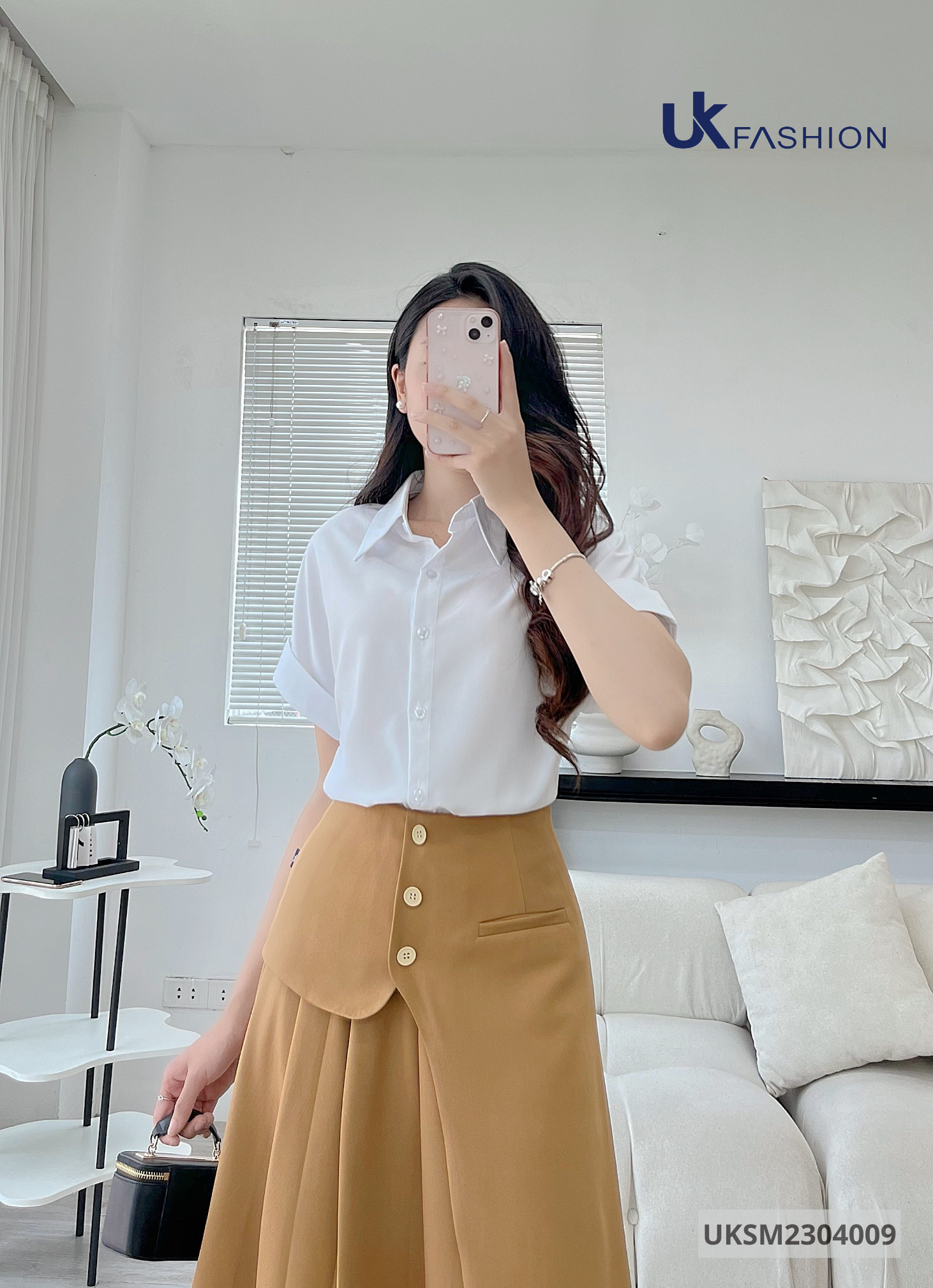 Áo Sơ Mi Nữ NK Fashion Cổ Đức Vai Chờm Chất Vải Mềm Mịn Thoáng Mát Phù Hợp Đi Làm Đi Chơi UKSM2304009