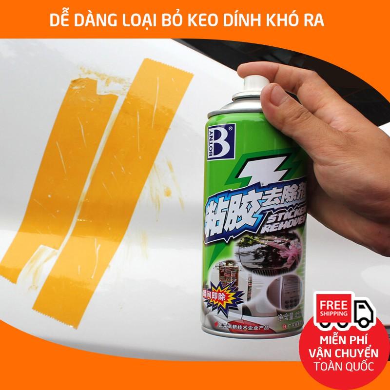 Dung dịch tẩy vết keo dán Sticker Remover 450ml, bình xịt loại bỏ decal,vết keo dính lâu ngày kính xe hơi _B-1810