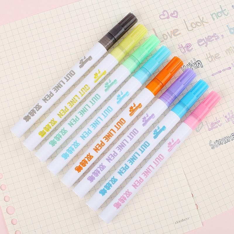 (Hàng Mới Về) Set 12 Bút Đánh Dấu Chống Thấm Nước Nhiều Màu Sắc